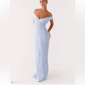 NWT PEPPERMAYO Chantelle Maxi Dress - Blue
